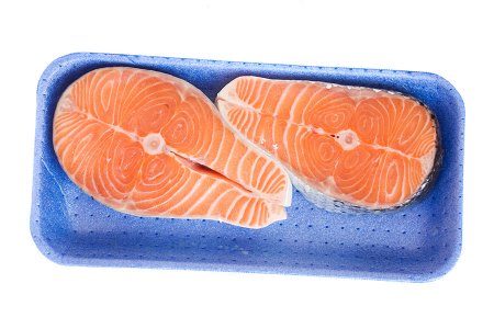 Salmon vacuum skin sealed