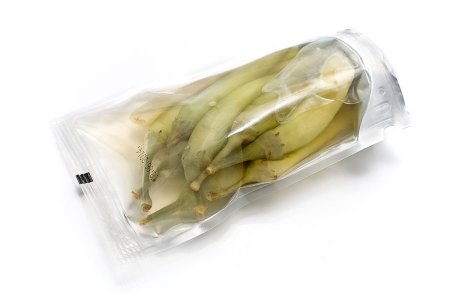 Rotary pouch packaging pickle with soup